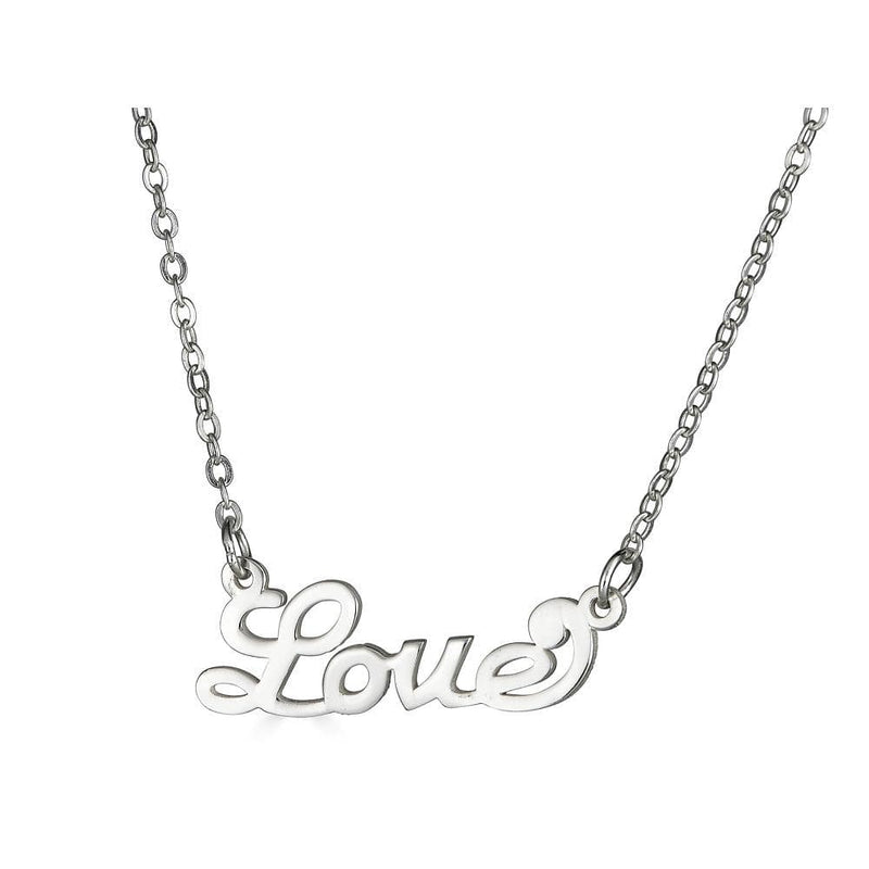 Ari&Lia Empowered Name Necklaces Silver Plated Love Empowered Name Necklace NP90580-LOVE-SS