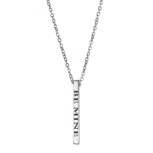Ari&Lia Empowered Vertical Bars Silver Plated Be Mine Empowered Vertical Bar NP-LONGBAR-BEMINE-SS