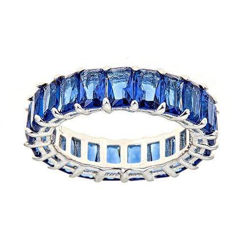 Ari&Lia Rings Silver Plated Blue Sapphire Eternity Ring Eternity ring blue