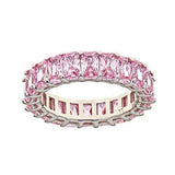 Ari&Lia Rings Silver Plated Pink Sapphire Eternity Ring eternity ring Pink