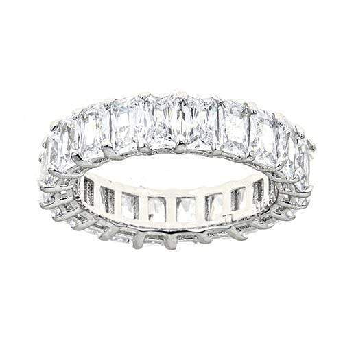 Ari&Lia Rings Silver Plated White Diamond Cz Eternity Ring eternity ring clear