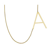 Ari&Lia Single & Trendy Block Initial Necklace