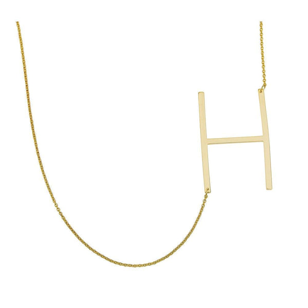 Ari&Lia Single & Trendy Block Initial Necklace