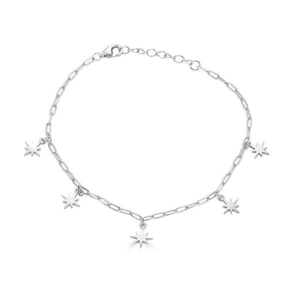 Ari&Lia Delicate Bracelets Sterling Silver Paper Clip Star Bracelet 10018-SS