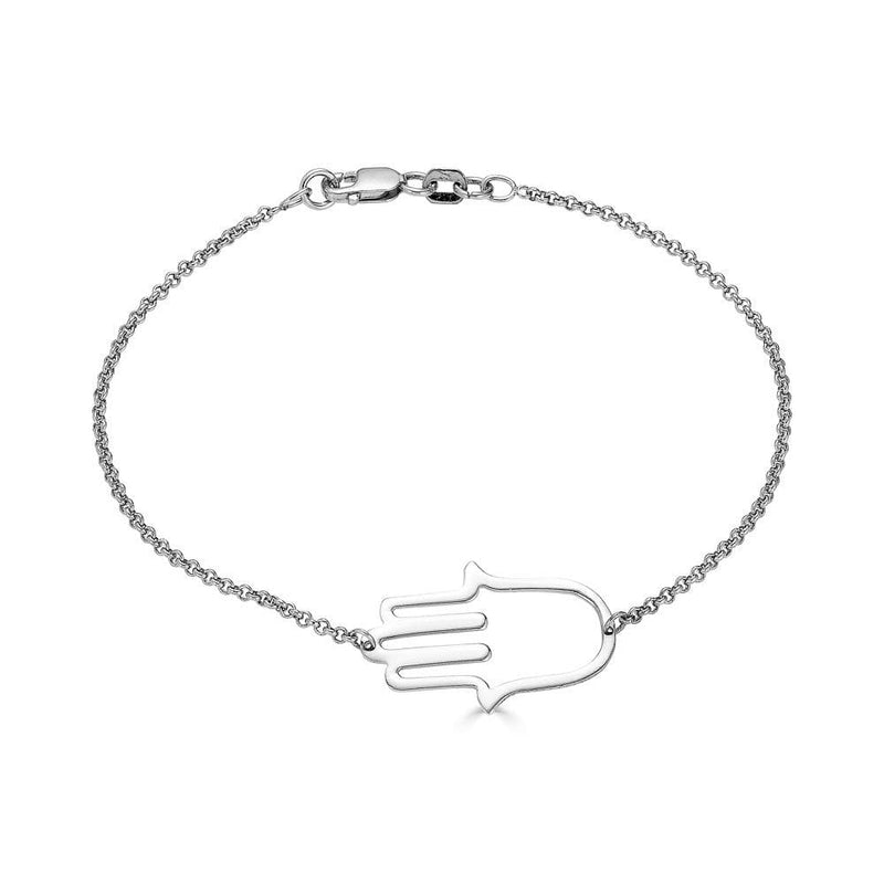 Hamsa Hand Sterling Silver Charm Bracelet | Latelita | SilkFred UAE