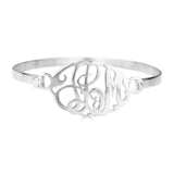 Ari&Lia Delicate Sterling Silver Monogram Bangle ZB30533-SS