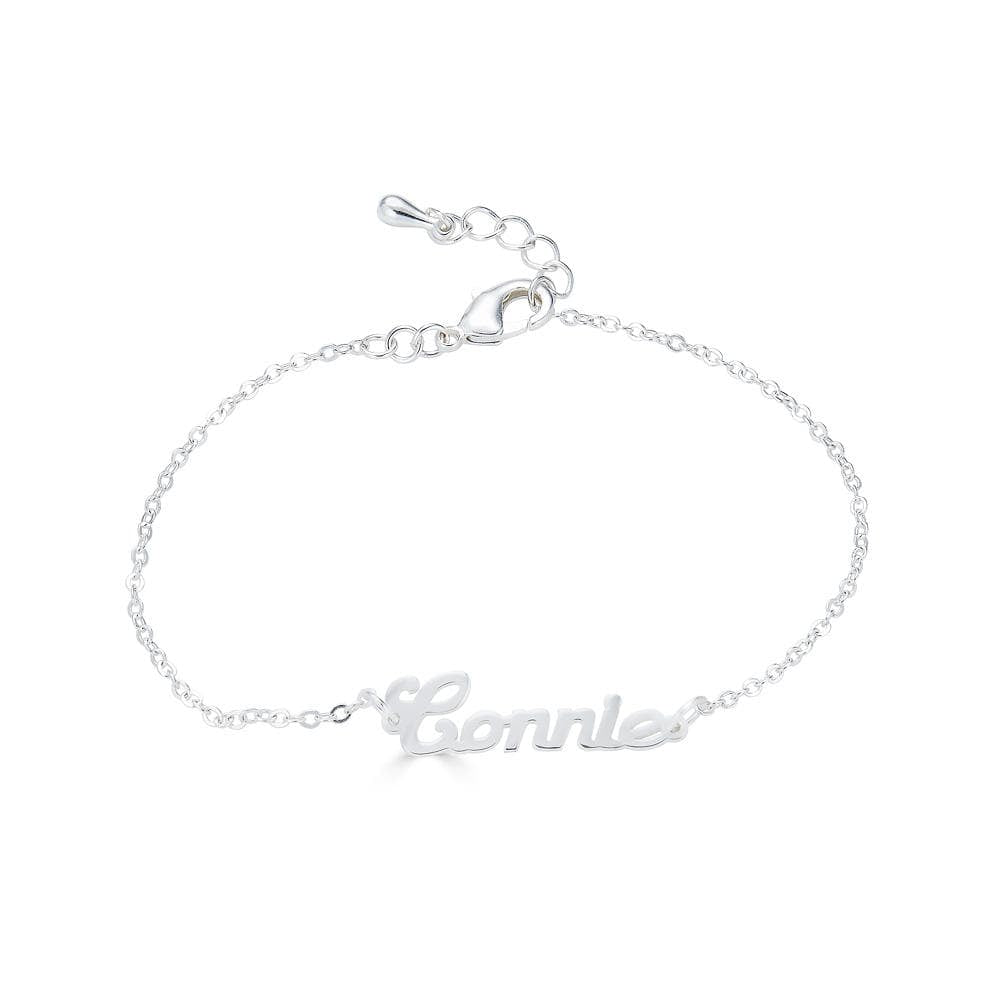 Ari&Lia Delicate Sterling Silver Script High Polish Name Bracelet NB90580-SS