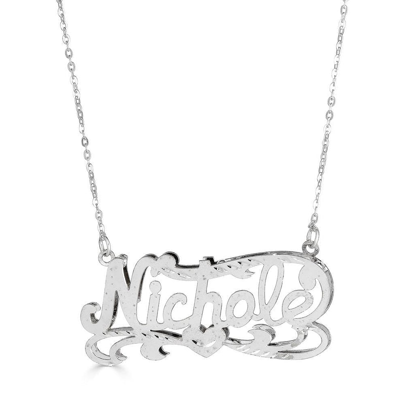 Ari&Lia Double Plated Necklaces Sterling Silver Double Plated Name Necklace NP90587-SS