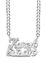Ari&Lia Double Plated Necklaces Sterling Silver Double Plated Two Name Love Necklace NPGF102-SS