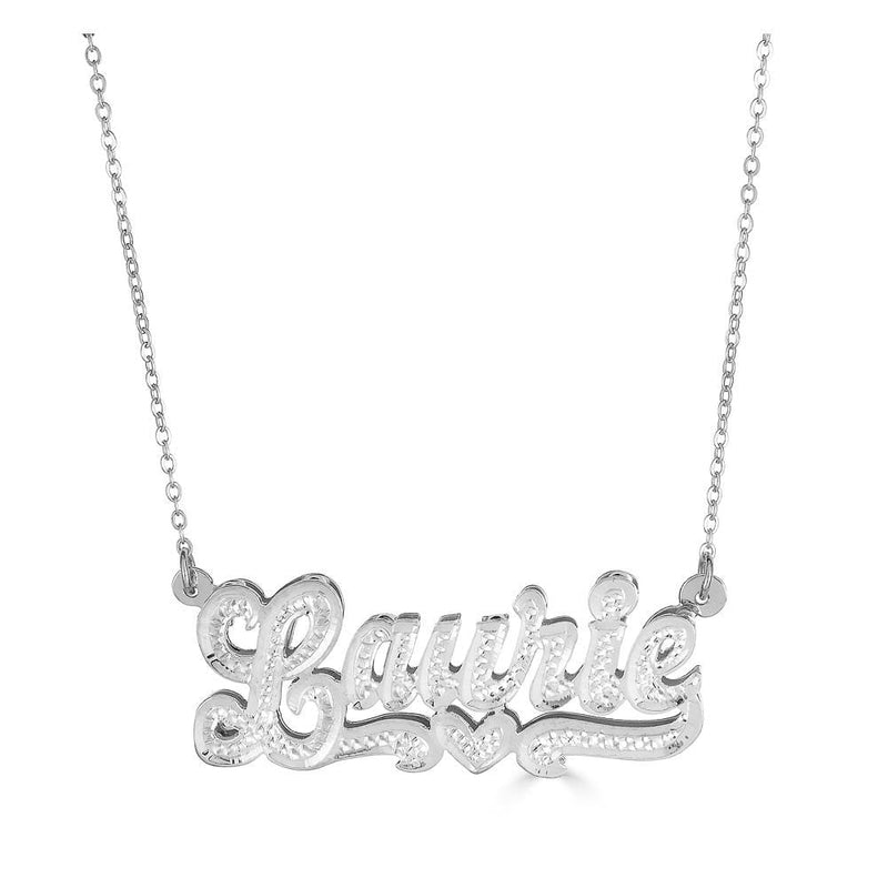 Ari&Lia Double Plated Necklaces Sterling Silver Double Plated With Diamond Accent 07Q106A-SS