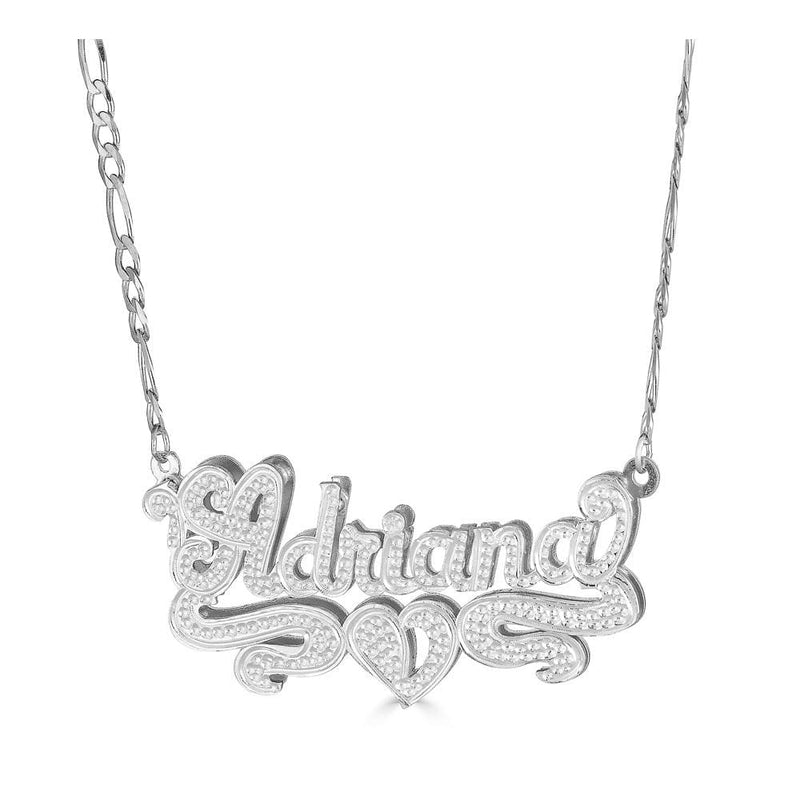 Ari&Lia Double Plated Necklaces Sterling Silver Double Plated With Diamond Accent NP90474-SS