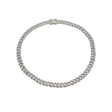 Ari&Lia KIDS Sterling Silver Kids Curb Chain with 2.5 Cubic Zirconia 11028-SS