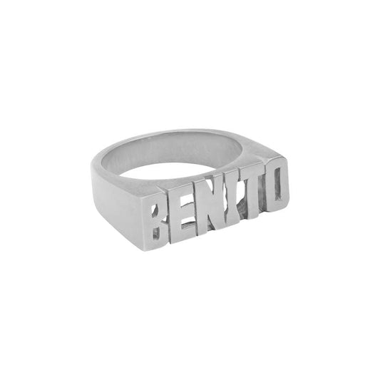Ari&Lia Mens Ring Sterling Silver Mens Block Name Ring NR90628-SS