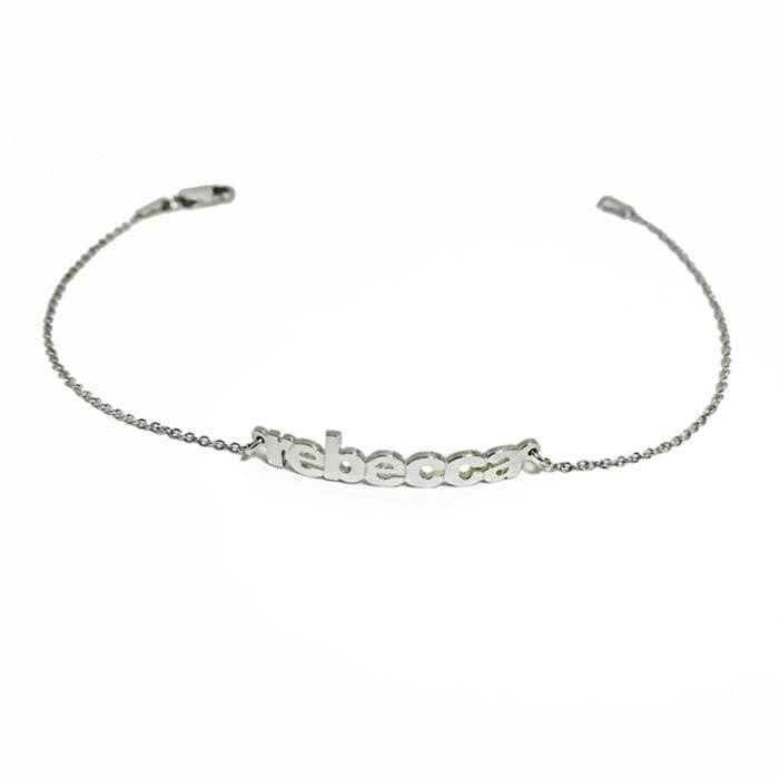 Ari&Lia Name Bracelet Sterling Silver Mini Block Kids Name Bracelet NB90043-BLOCK-SS