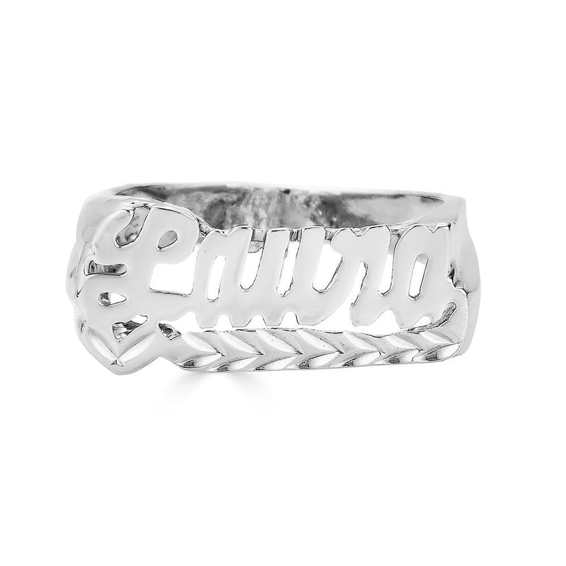 Ari&Lia Name Rings Sterling Silver Personalized Script Name Ring NR90629-SS
