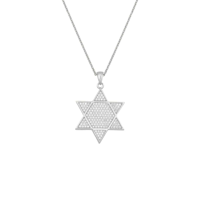 Ari&Lia PAPERCLIP COLLECTION Star Of David Necklace with Cubic Zirconia