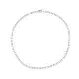 Ari&Lia PAPERCLIP COLLECTION Sterling Silver Tennis Necklace with Cubic Zirconia 9013-GPSS