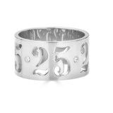 Ari&Lia Rings Sterling Silver Name Or Date Cut Out Ring 11017-SS