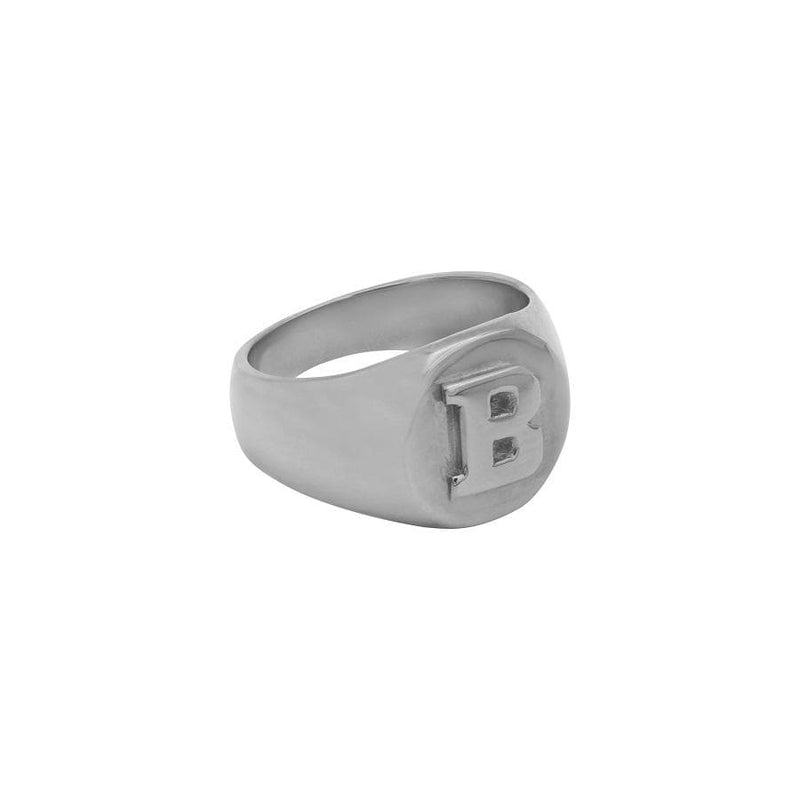 Ari&Lia Rings Sterling Silver Women's Signet Initial Ring 15QR1500-SS