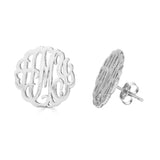 Ari&Lia Stud Earrings Sterling Silver Post Monogram Earrings 509-SS