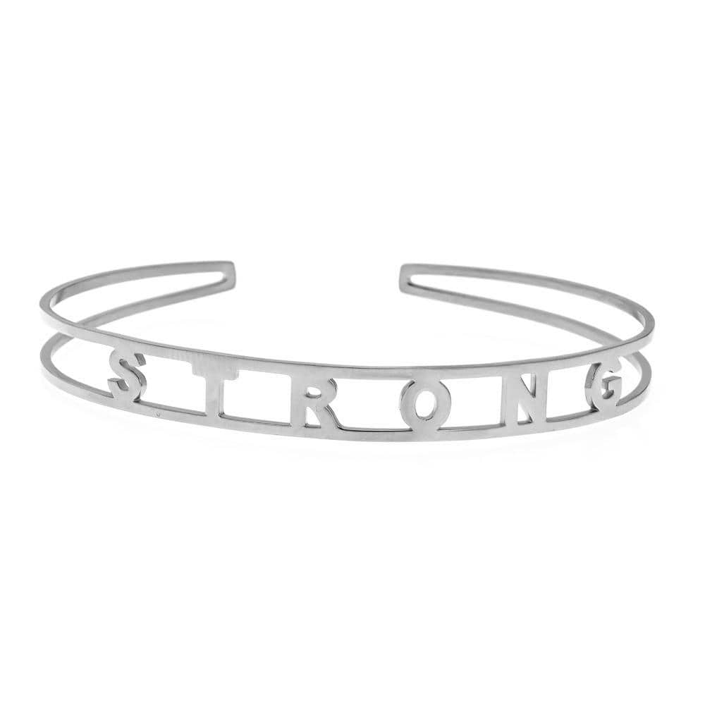 Ari&Lia Empowered Bangles White Strong Adjustable Empowered Bangle ST5059-STRONG-1